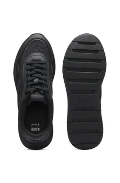 Sneakers aus Mesh mit gerippter Sohle