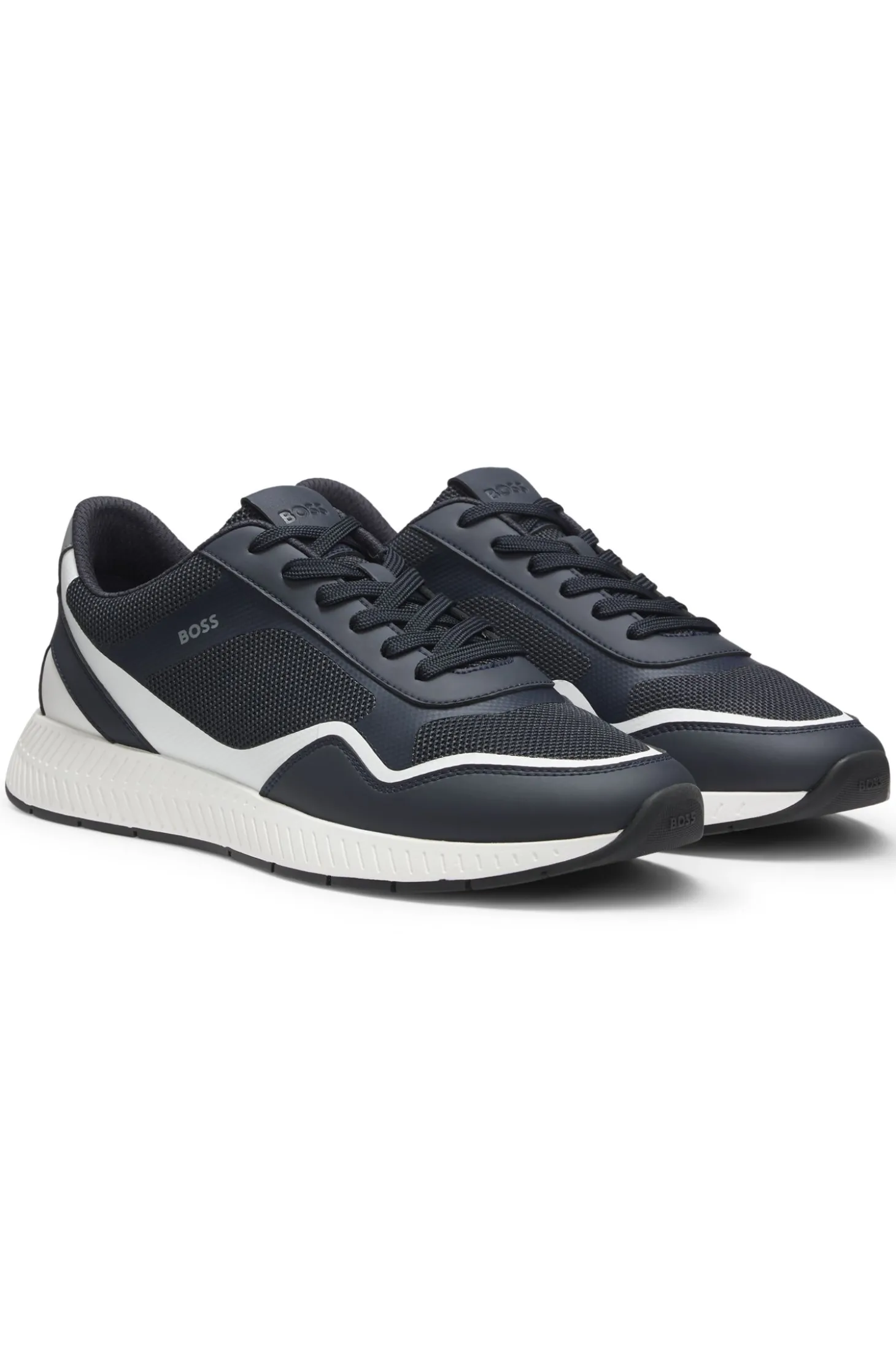 Sneakers aus Mesh mit gerippter Sohle