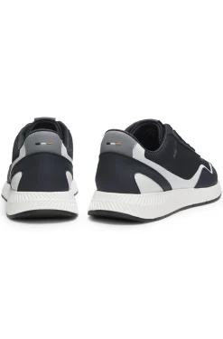 Sneakers aus Mesh mit gerippter Sohle