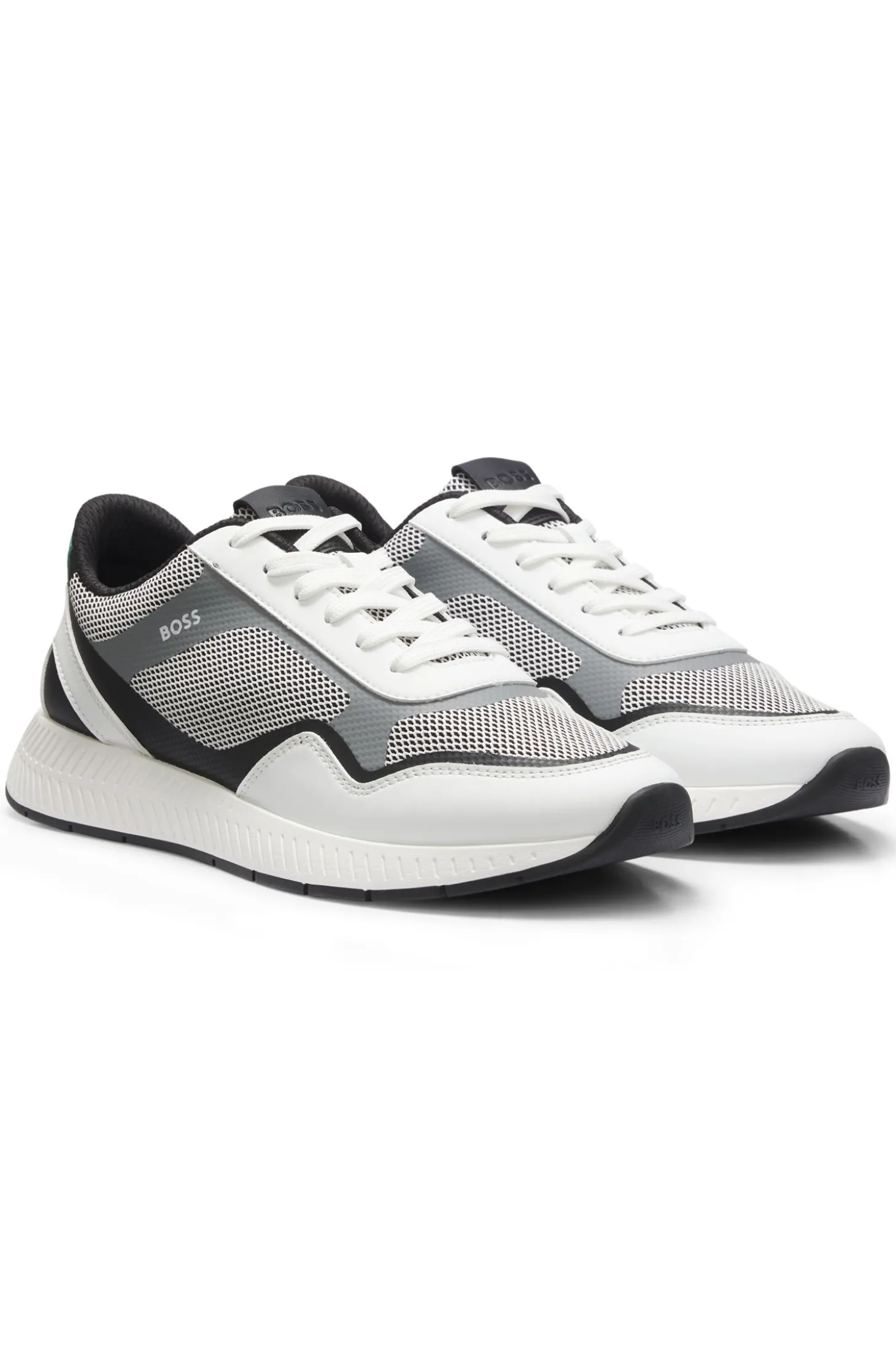 Sneakers aus Mesh mit gerippter Sohle