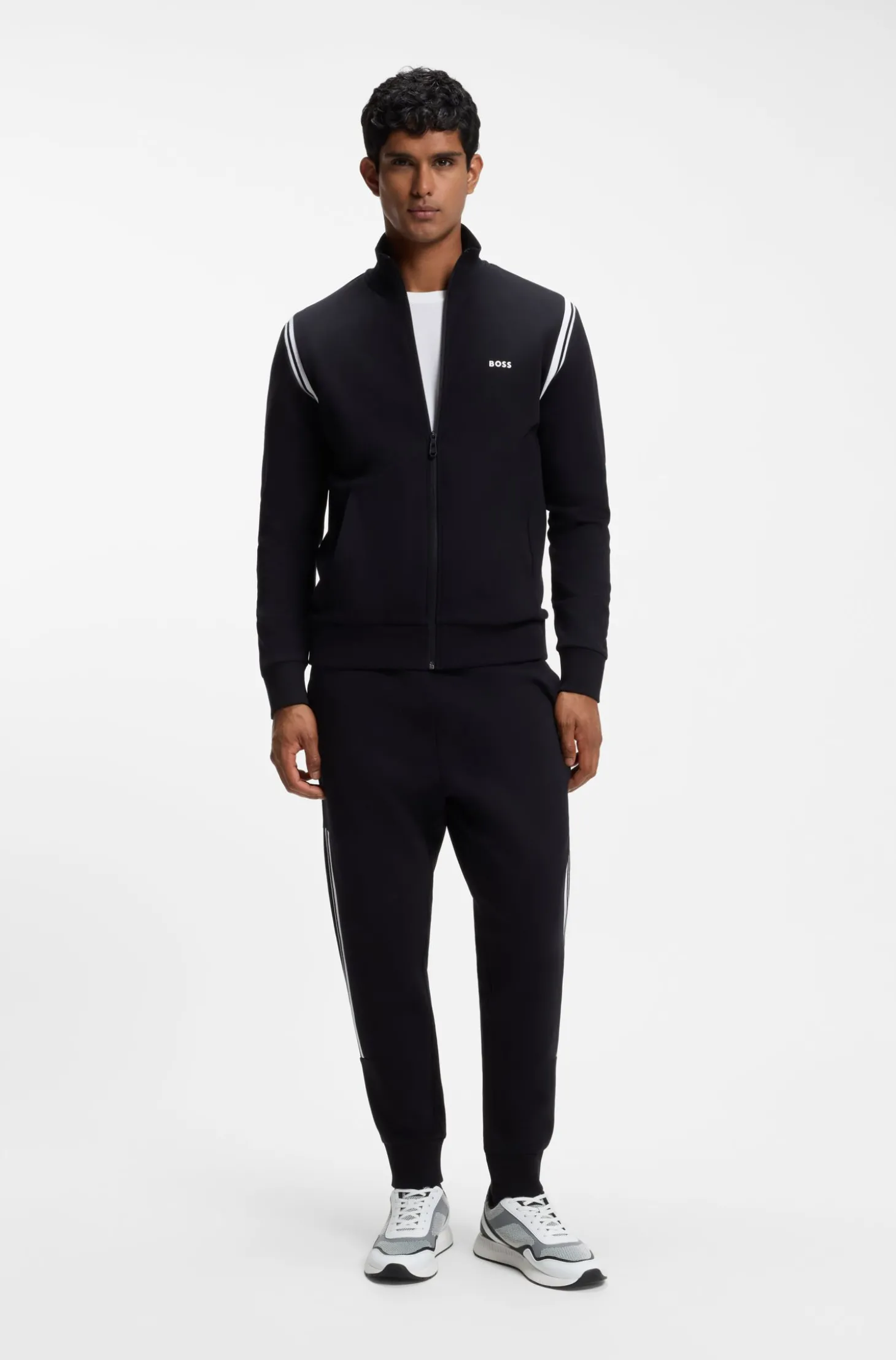 Sneakers aus Mesh mit gerippter Sohle