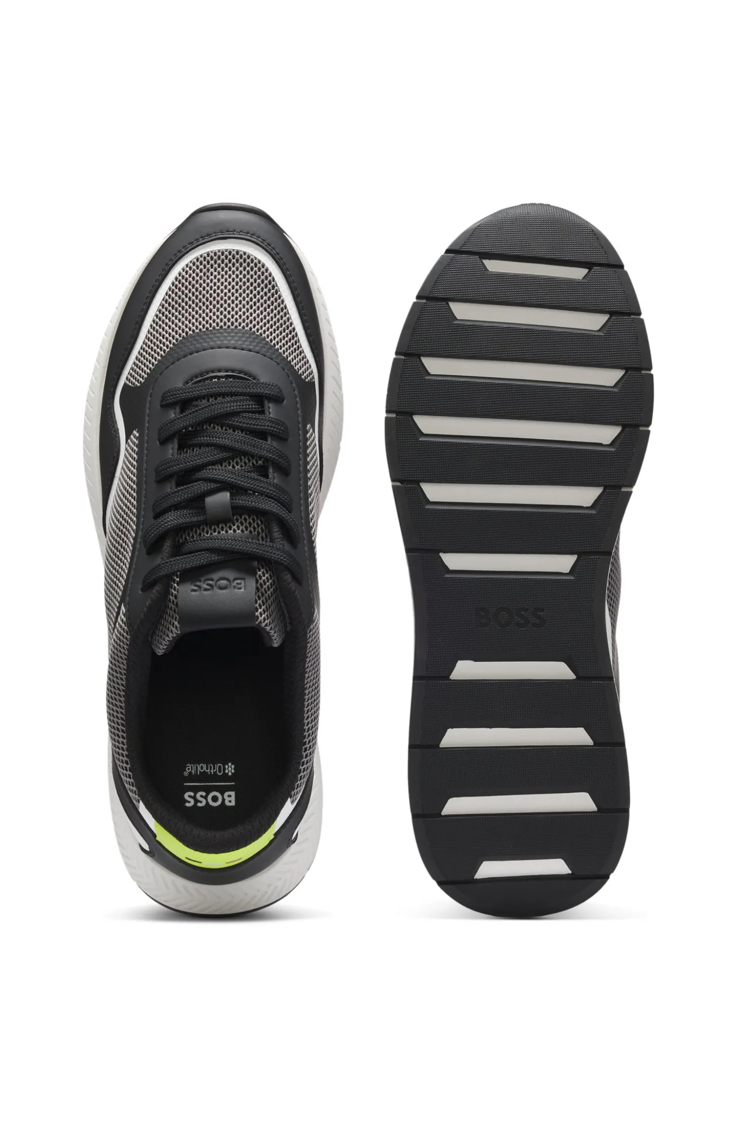Sneakers aus Mesh mit gerippter Sohle