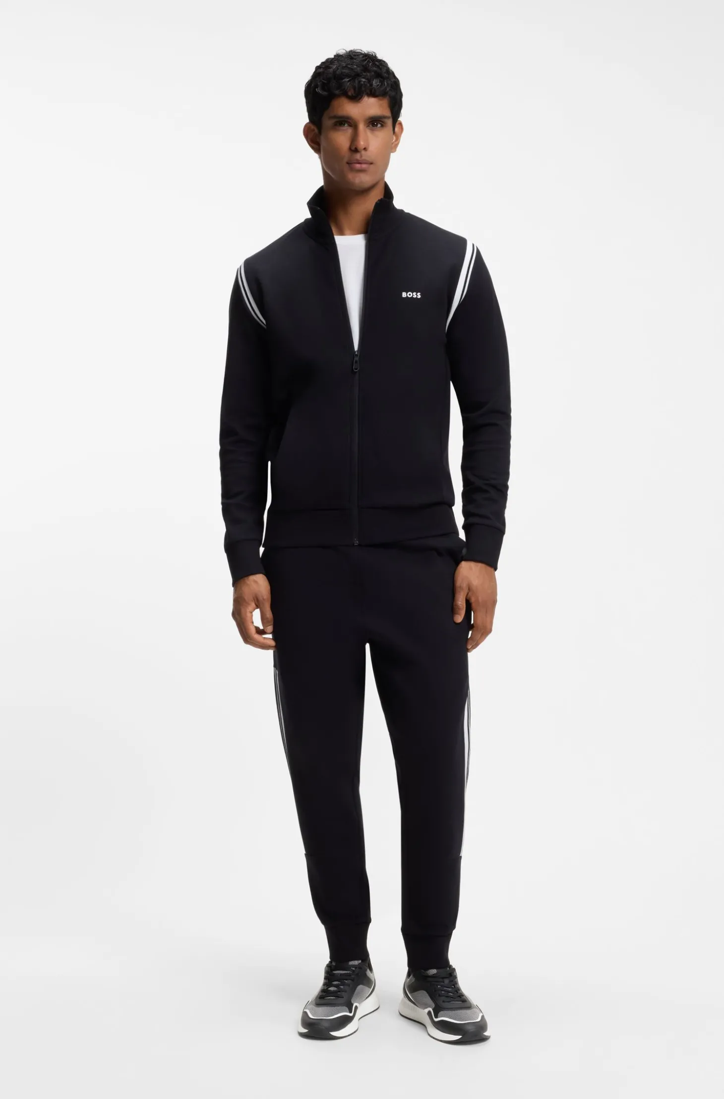 Sneakers aus Mesh mit gerippter Sohle