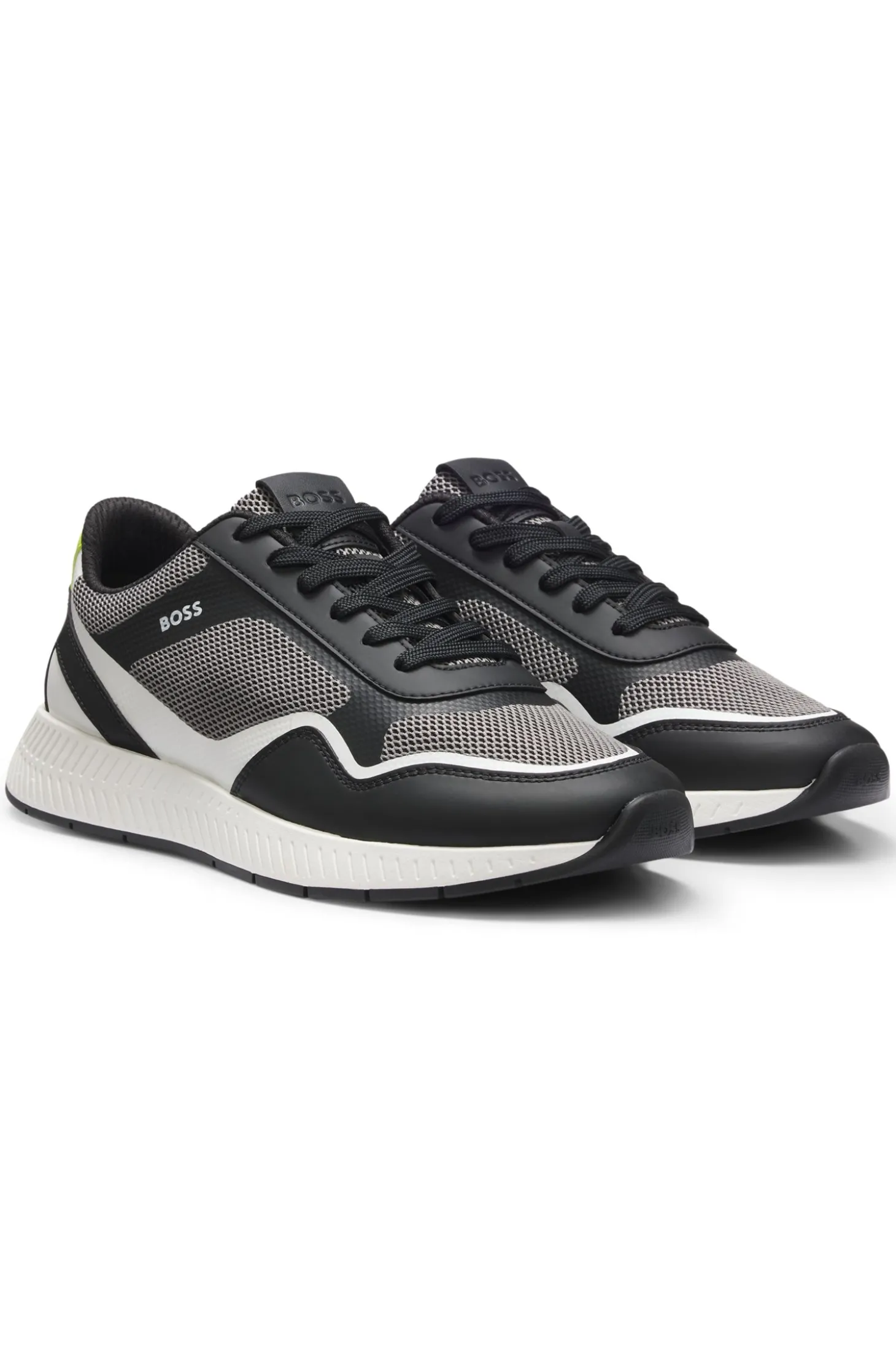 Sneakers aus Mesh mit gerippter Sohle