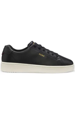 Sneakers aus Nappaleder mit goldfarbenem Logo