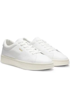 Sneakers aus Nappaleder mit goldfarbenem Logo