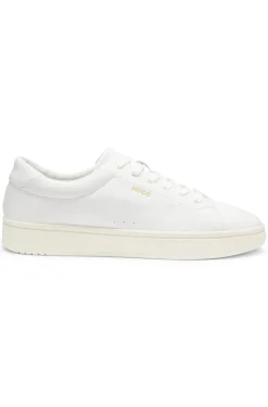 Sneakers aus Nappaleder mit goldfarbenem Logo