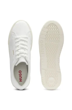Sneakers aus Nappaleder mit goldfarbenem Logo