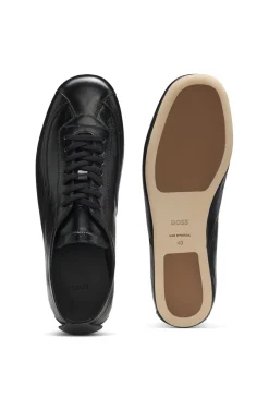 Sneakers aus Nappaleder mit geprägtem Logo