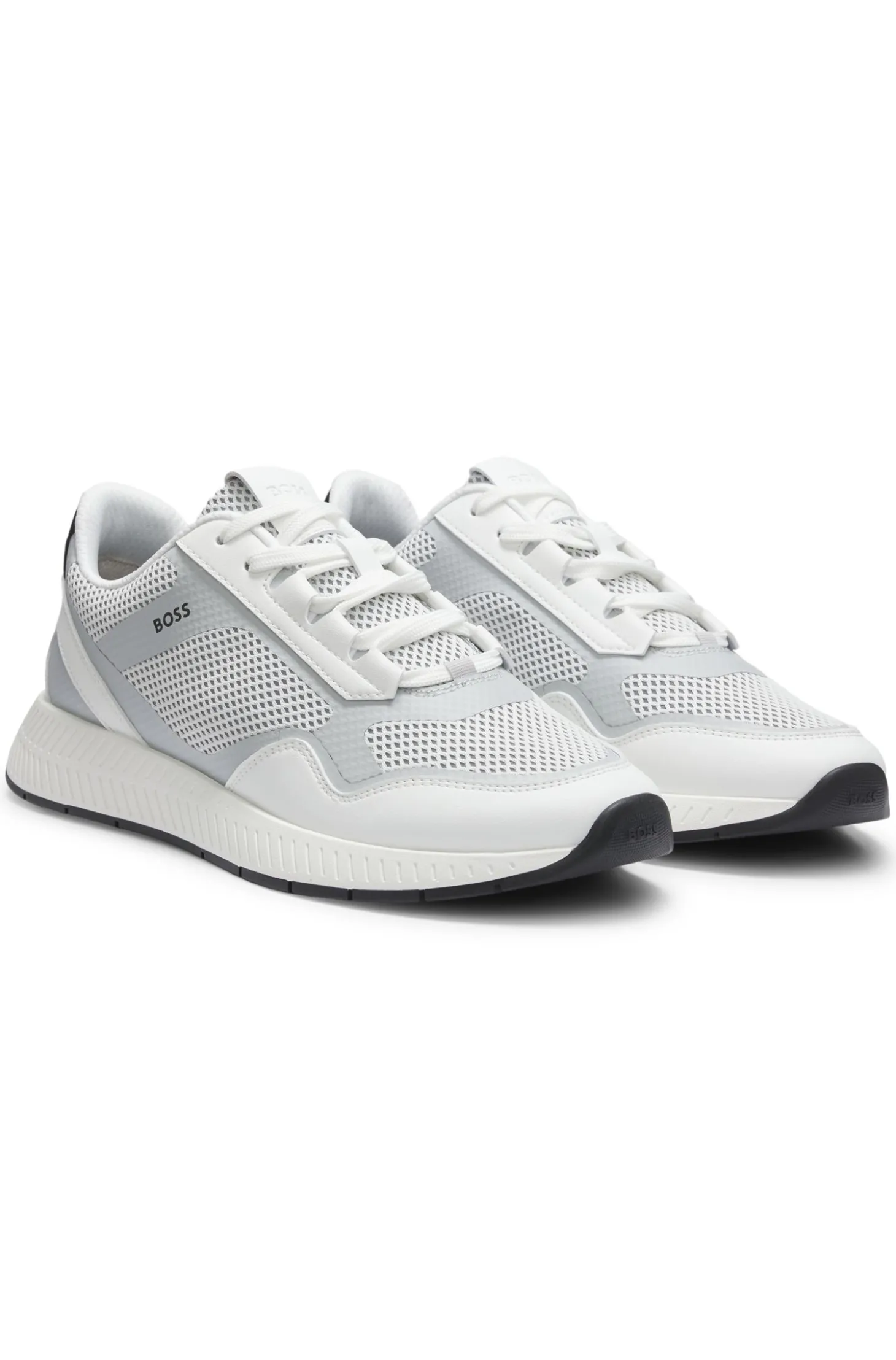Sneakers aus reflektierendem Nylon mit geriffelter Sohle
