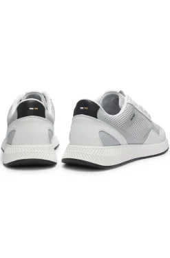 Sneakers aus reflektierendem Nylon mit geriffelter Sohle