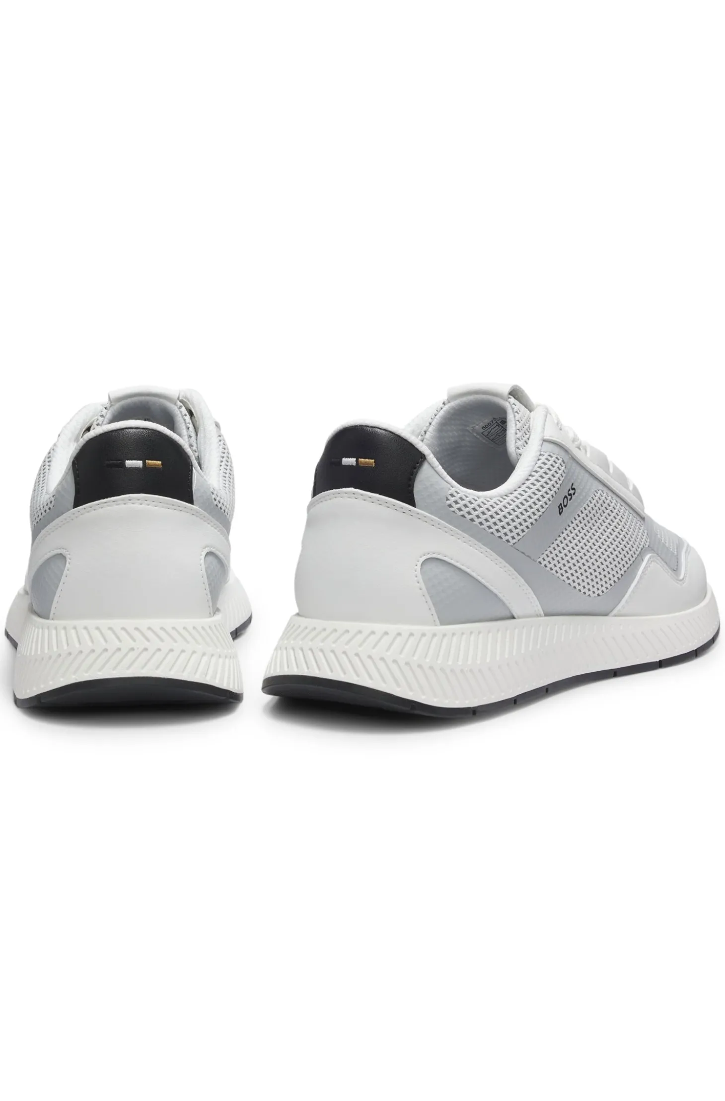 Sneakers aus reflektierendem Nylon mit geriffelter Sohle