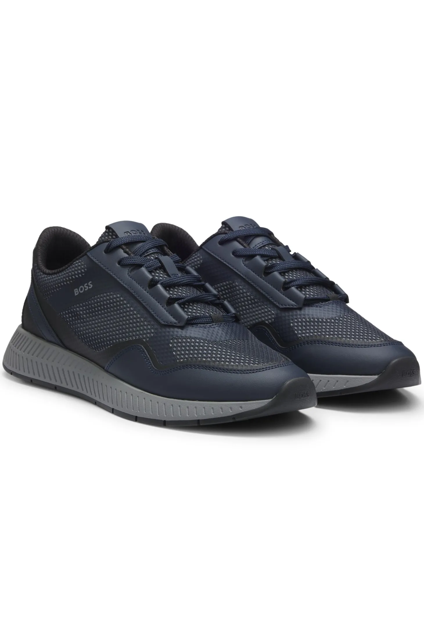 Sneakers aus reflektierendem Nylon mit geriffelter Sohle