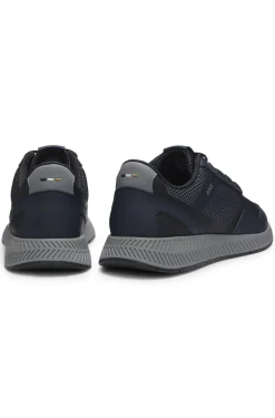 Sneakers aus reflektierendem Nylon mit geriffelter Sohle