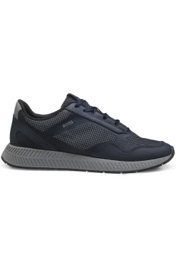 Sneakers aus reflektierendem Nylon mit geriffelter Sohle