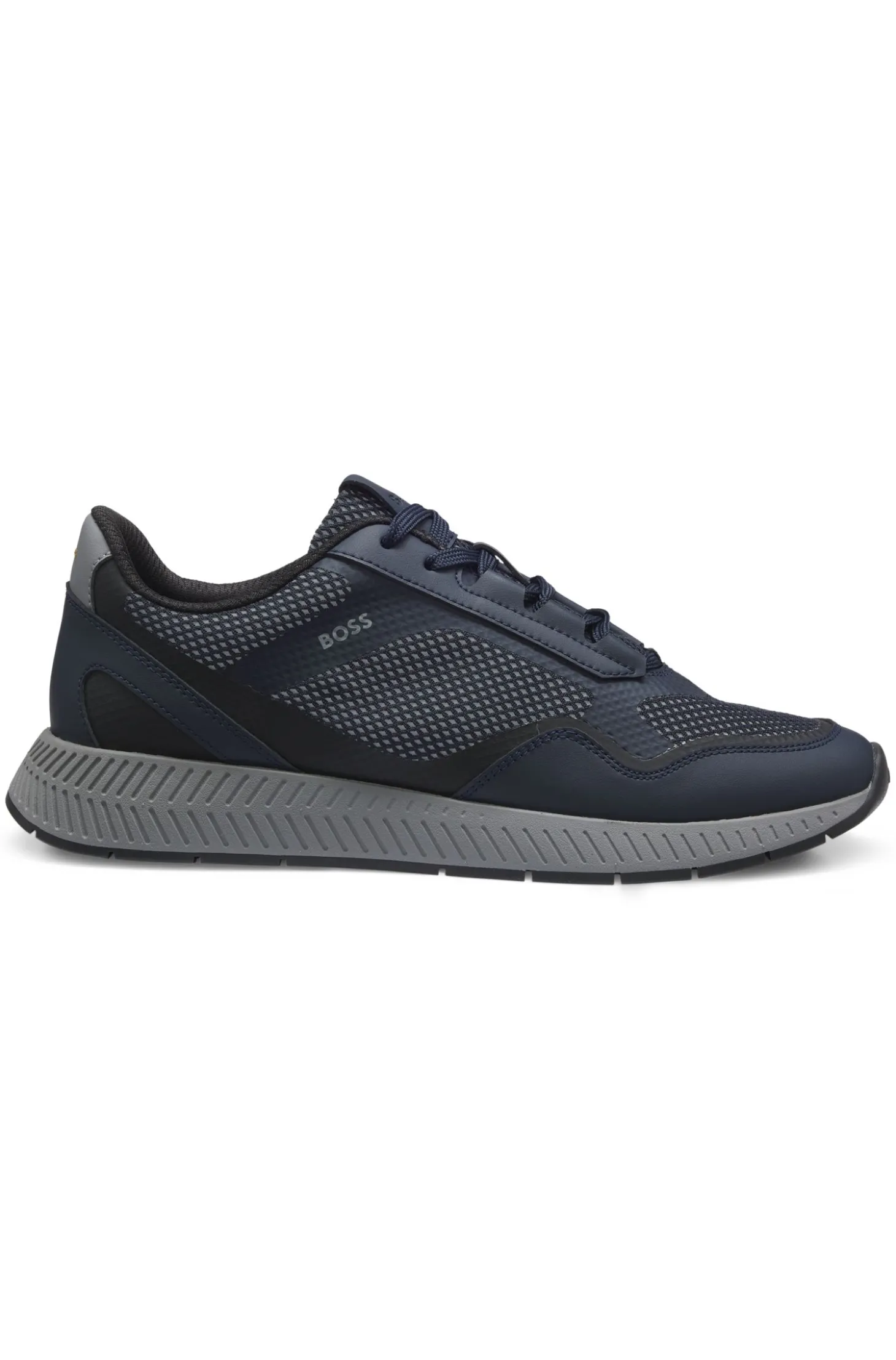 Sneakers aus reflektierendem Nylon mit geriffelter Sohle