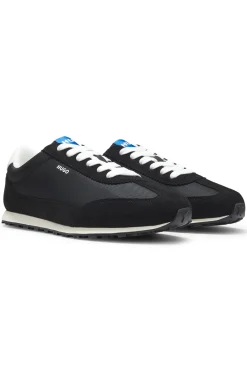 Sneakers aus strukturiertem Gewebe mit Stern-Detail