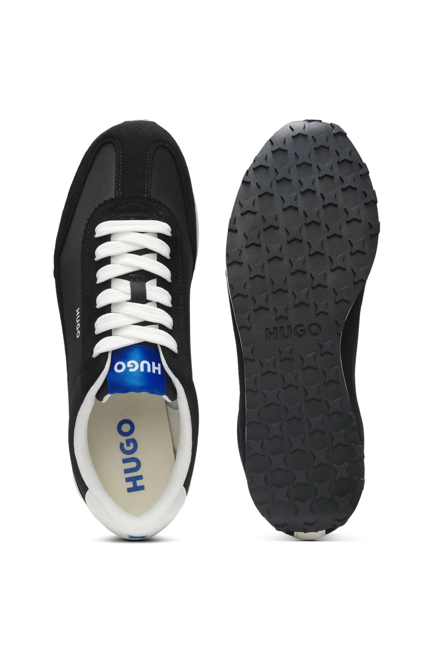 Sneakers aus strukturiertem Gewebe mit Stern-Detail