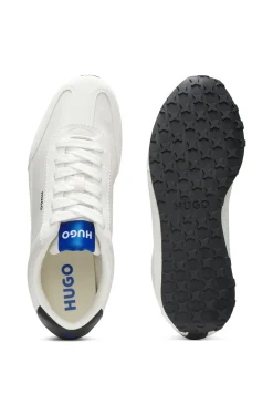 Sneakers aus strukturiertem Gewebe mit Stern-Detail