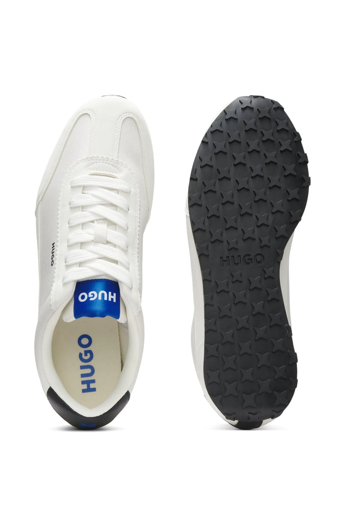 Sneakers aus strukturiertem Gewebe mit Stern-Detail