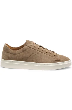 Sneakers aus Veloursleder mit Logo-Prägung