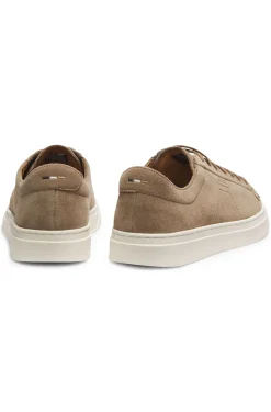 Sneakers aus Veloursleder mit Logo-Prägung