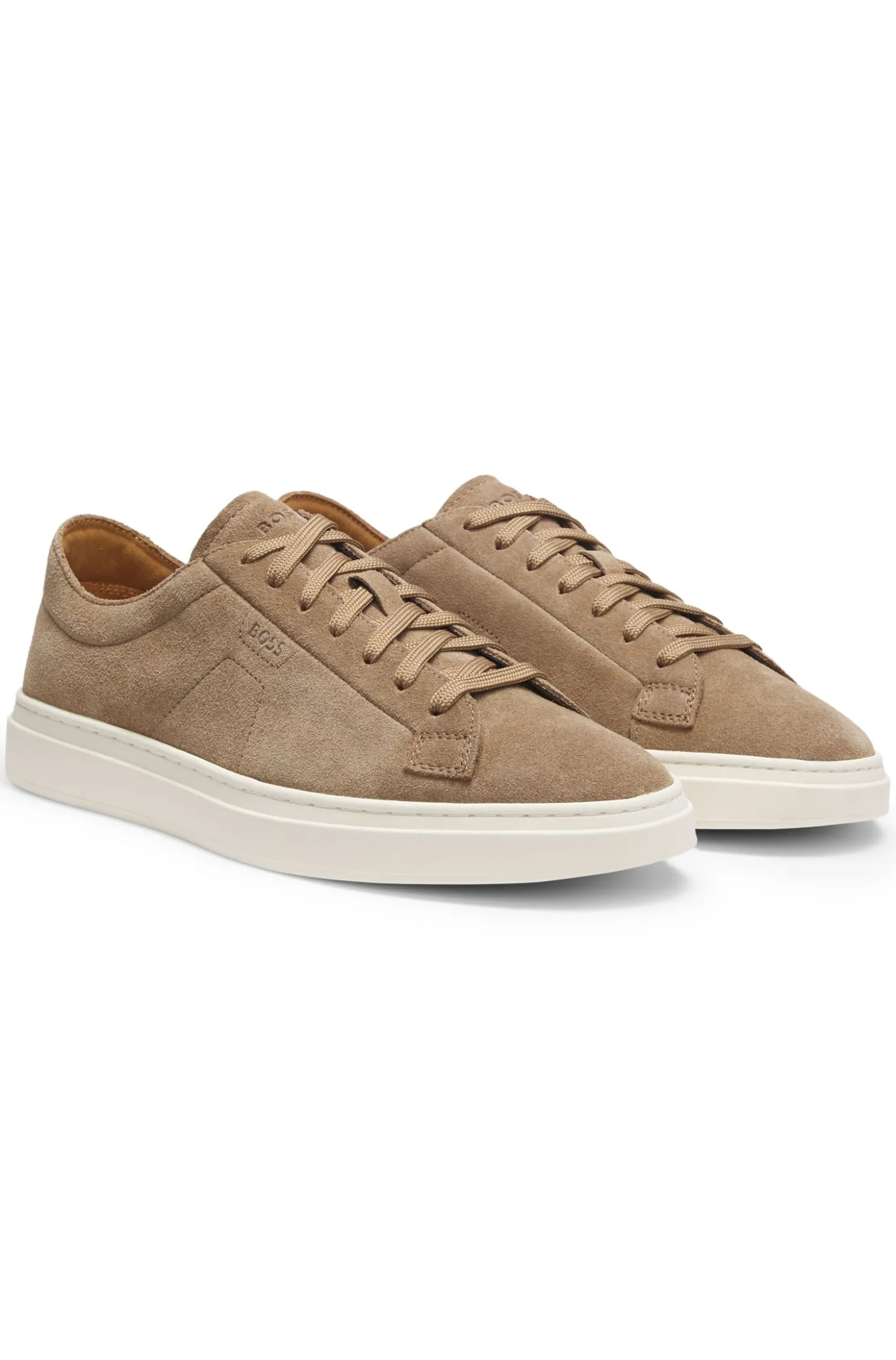 Sneakers aus Veloursleder mit Logo-Prägung