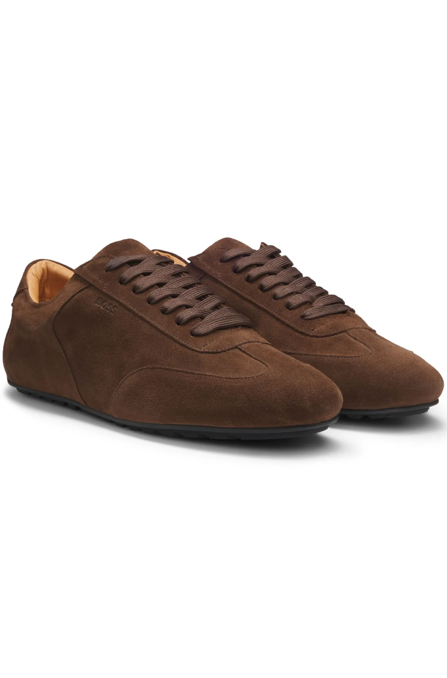Sneakers aus Veloursleder mit Logo-Prägung