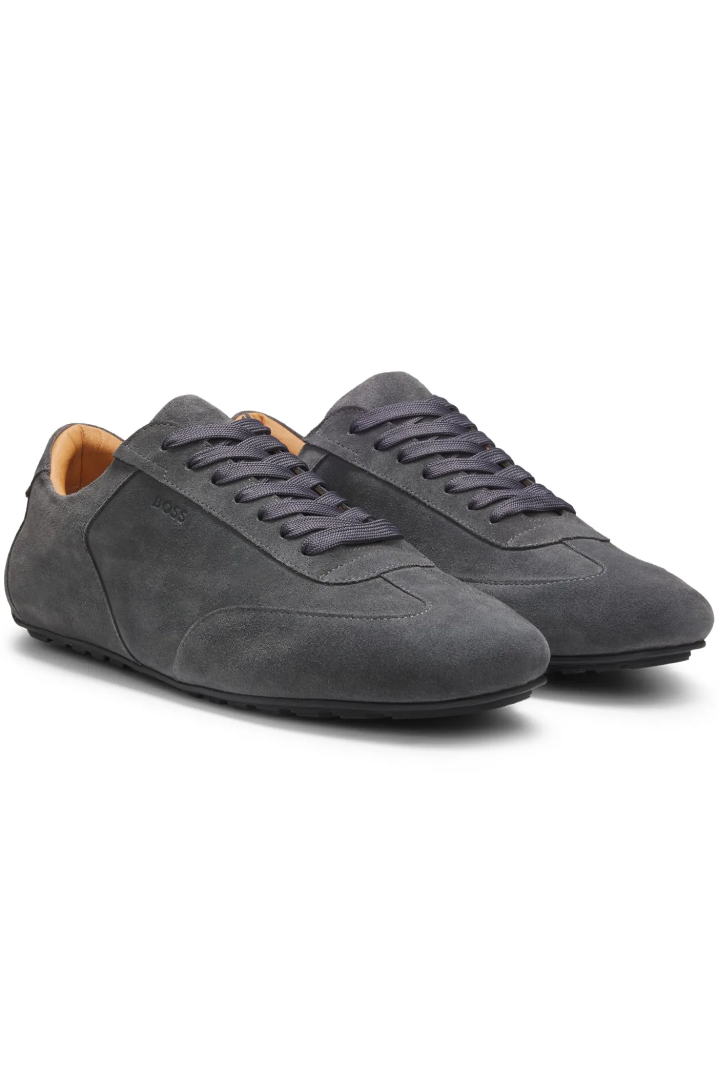 Sneakers aus Veloursleder mit Logo-Prägung