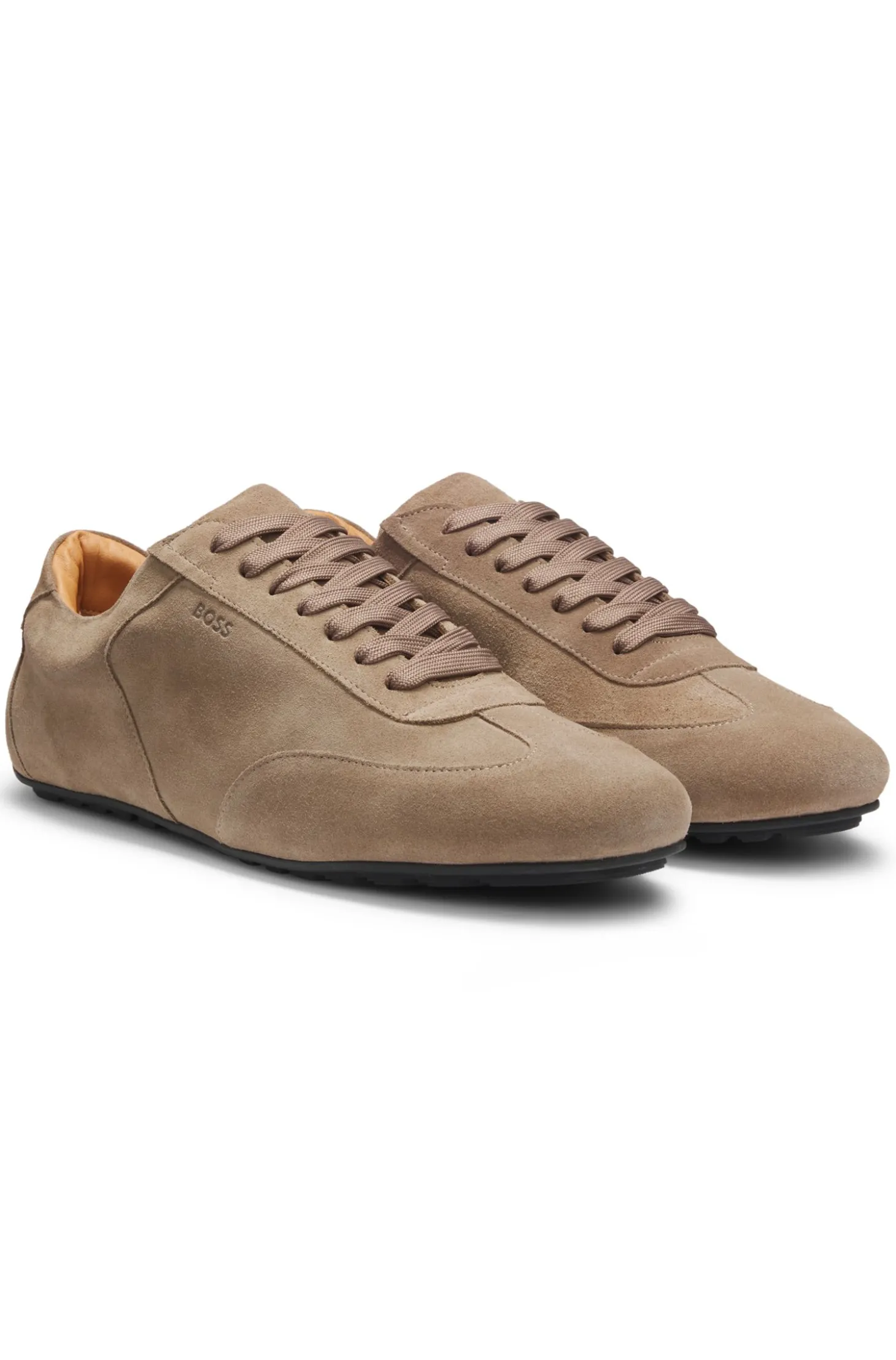 Sneakers aus Veloursleder mit Logo-Prägung