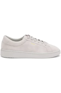 Sneakers aus Veloursleder mit goldfarbenem Folien-Logo
