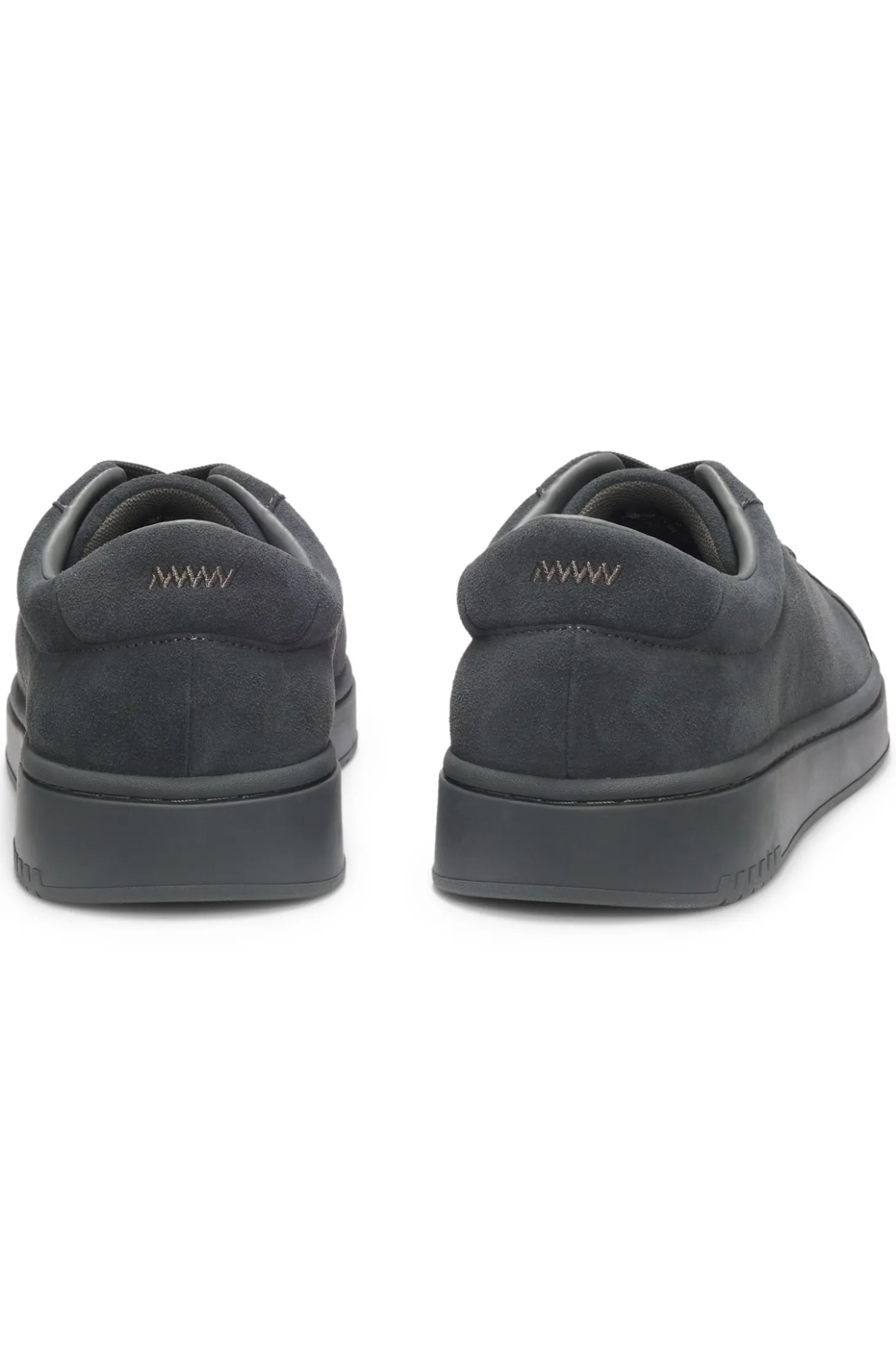 Sneakers aus Veloursleder mit goldfarbenem Folien-Logo