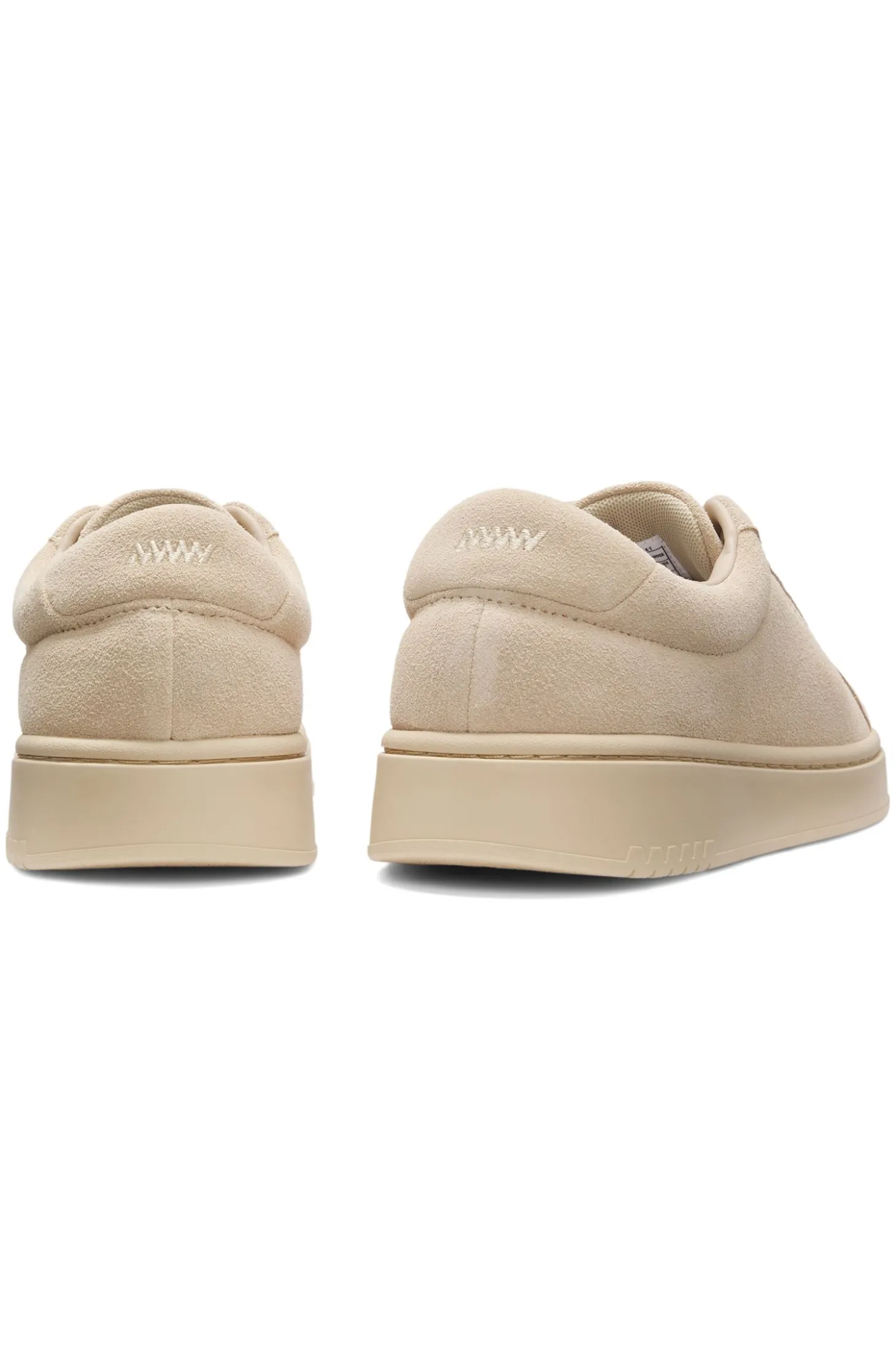 Sneakers aus Veloursleder mit goldfarbenem Folien-Logo