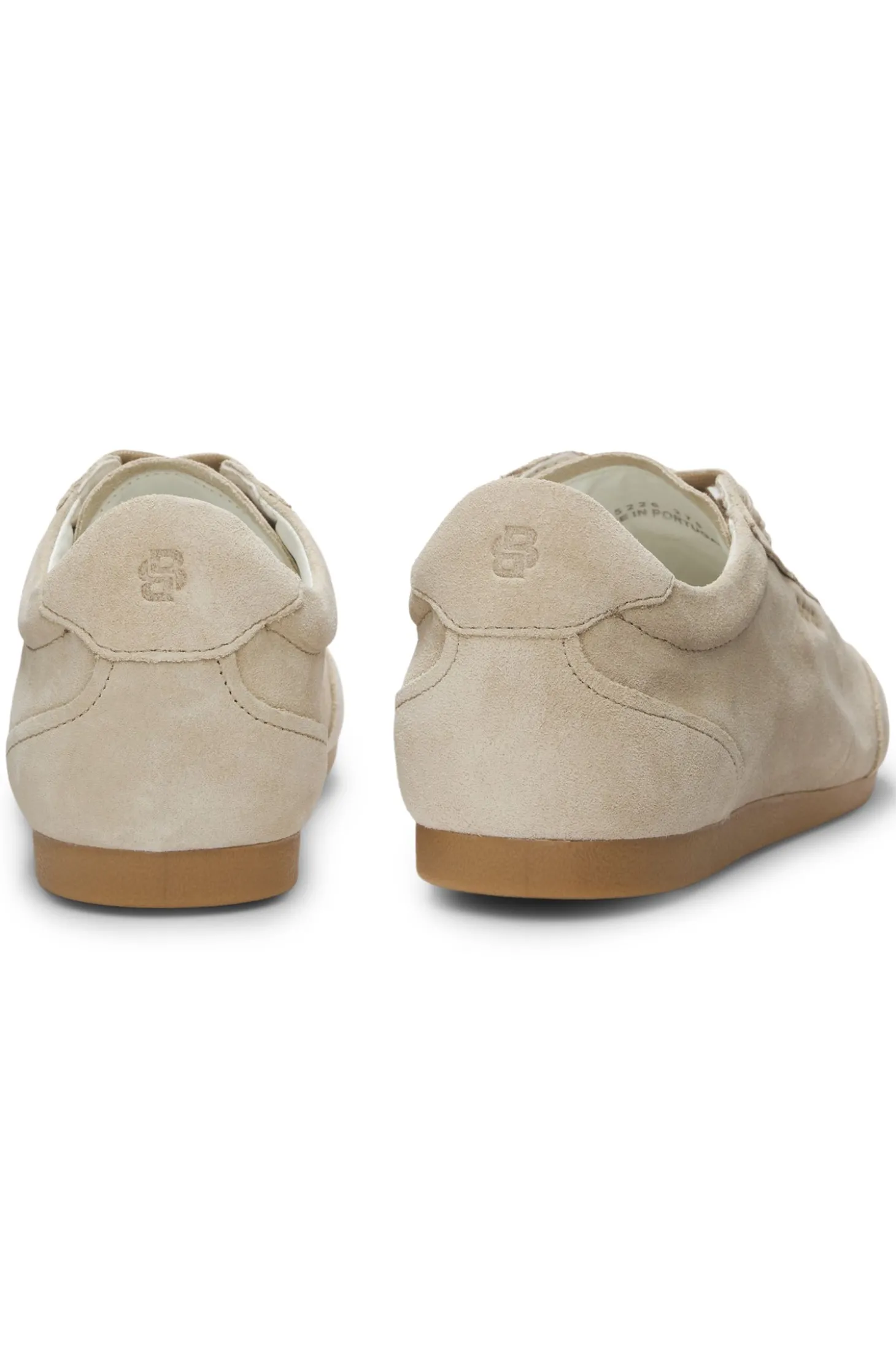 Sneakers aus Veloursleder mit Logo-Details