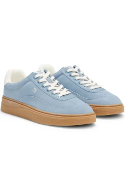 Sneakers aus Veloursleder mit Stack-Logo