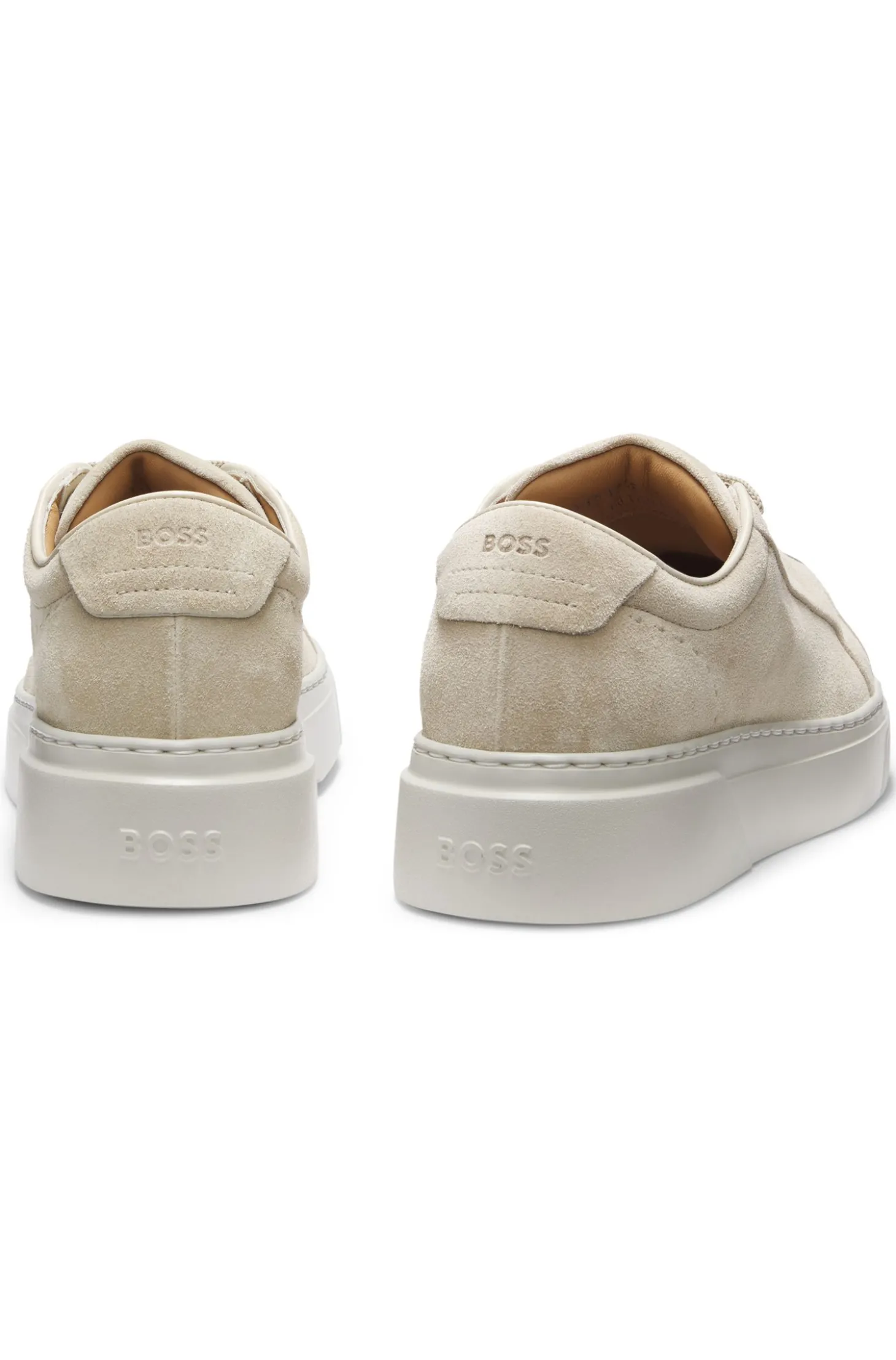 Sneakers aus Veloursleder mit verdecktem Keilabsatz