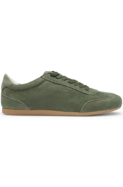 Sneakers aus Veloursleder mit Logo-Details