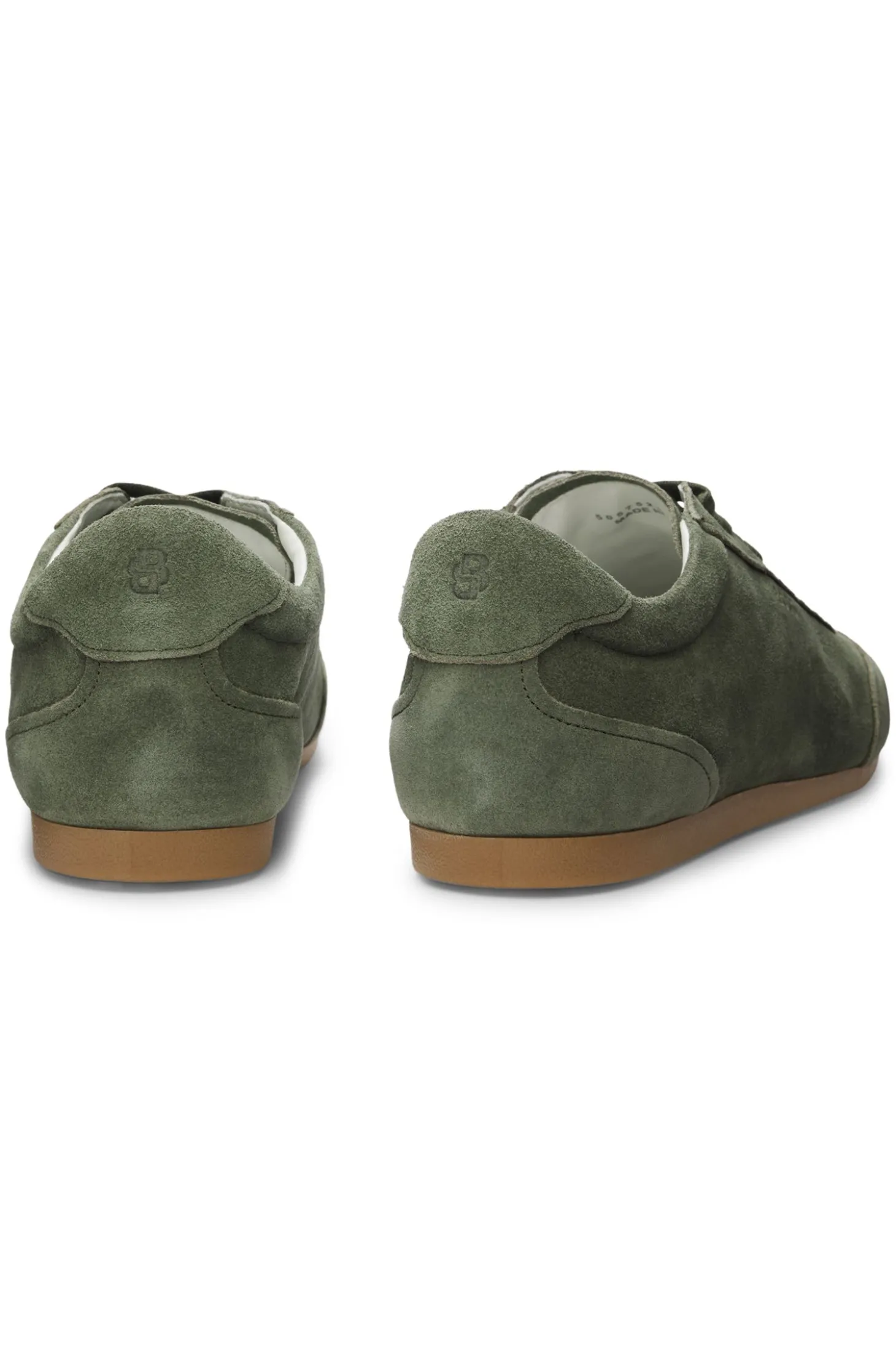 Sneakers aus Veloursleder mit Logo-Details