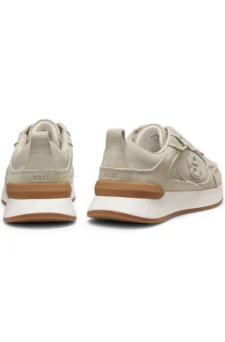 Sneakers aus Veloursleder mit Double-B-Monogramm