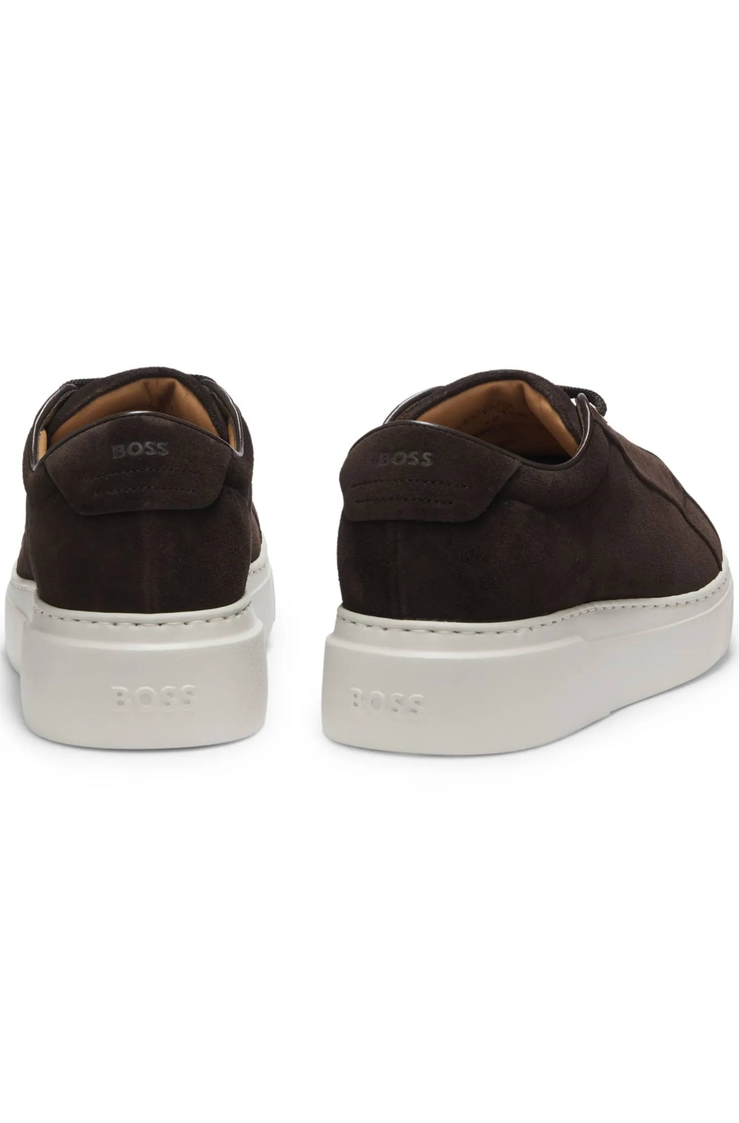Sneakers aus Veloursleder mit verdecktem Keilabsatz