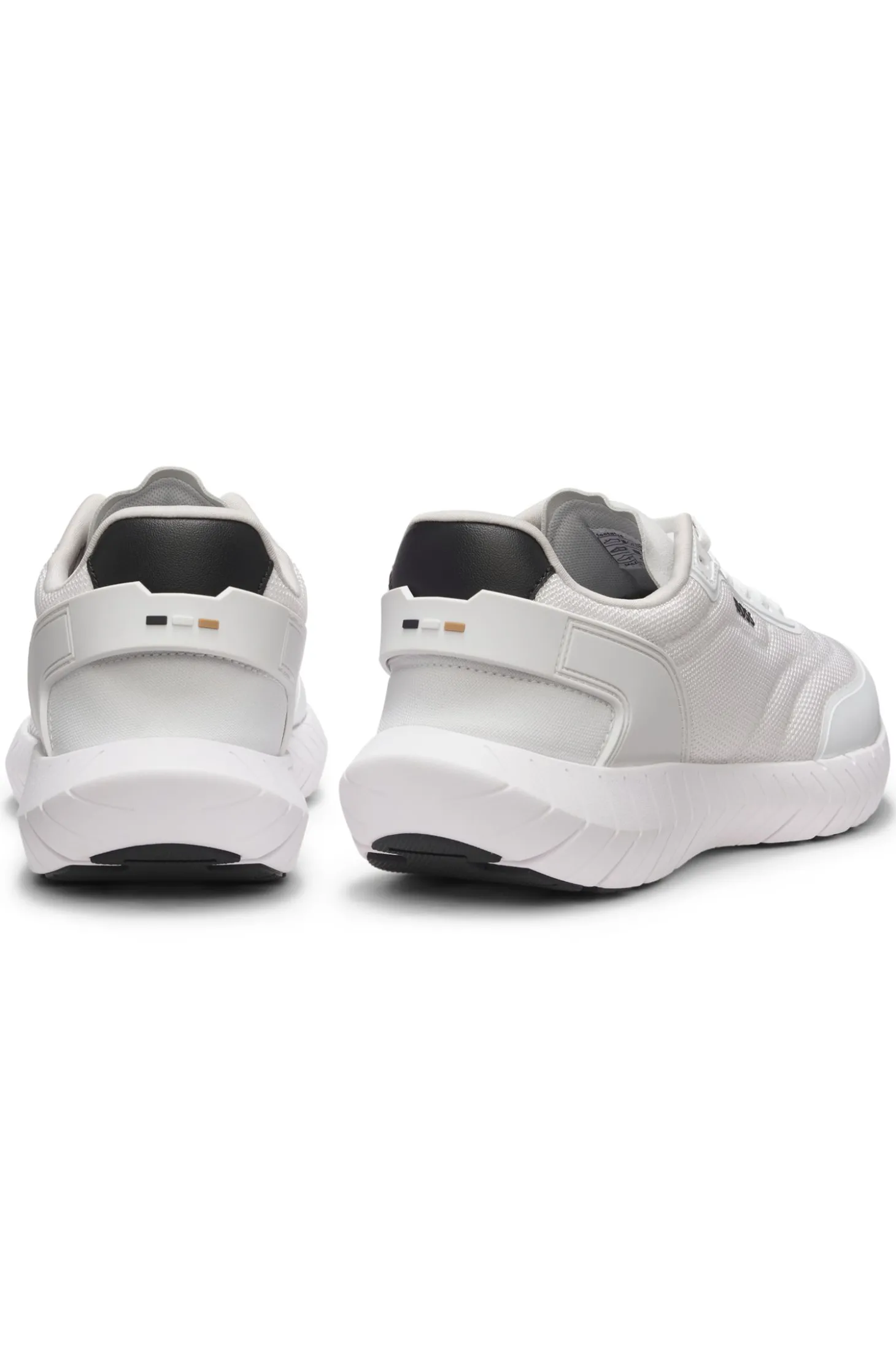 Sneakers im Laufschuh-Stil mit Lederbesatz