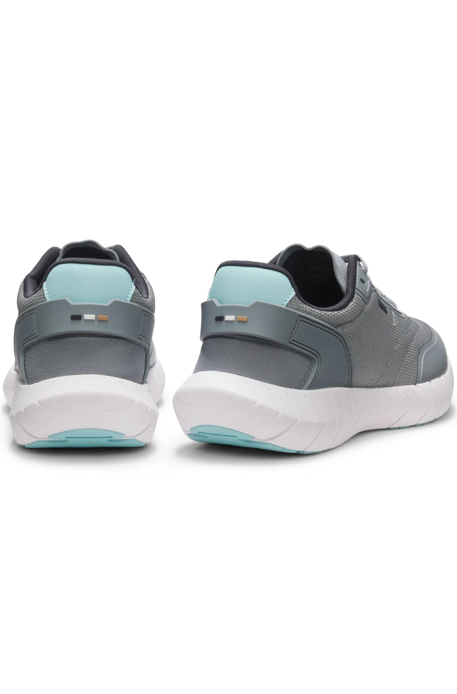 Sneakers im Laufschuh-Stil mit Lederbesatz