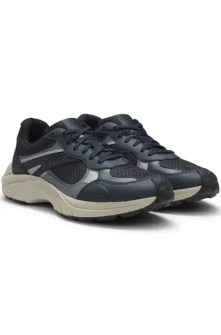 Sneakers mit Kunstleder und Mesh