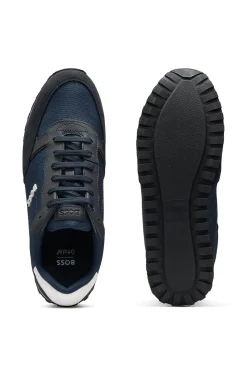 Sneakers mit Logo-Details und Details aus Kunstleder