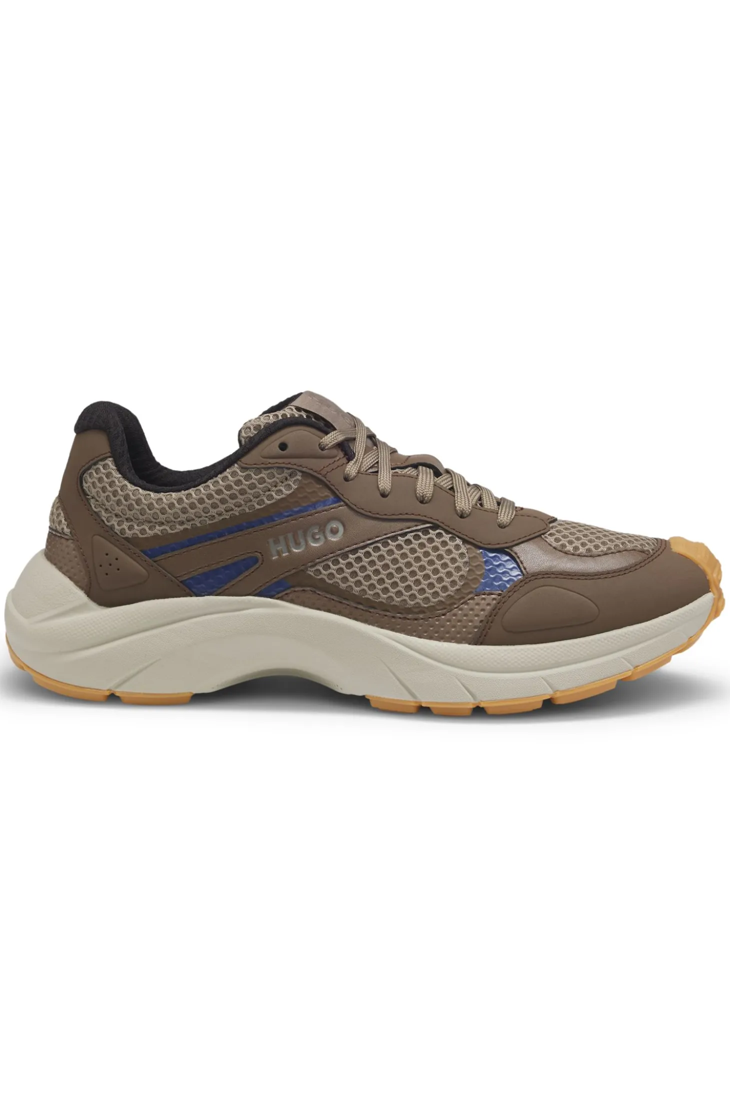 Sneakers mit Mesh und Kunstleder