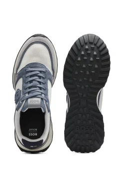 Sneakers mit Veloursleder-Details und Double-B-Monogramm