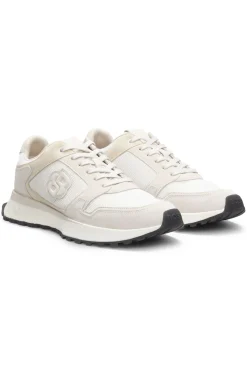 Sneakers mit Veloursleder-Details und Double-B-Monogramm