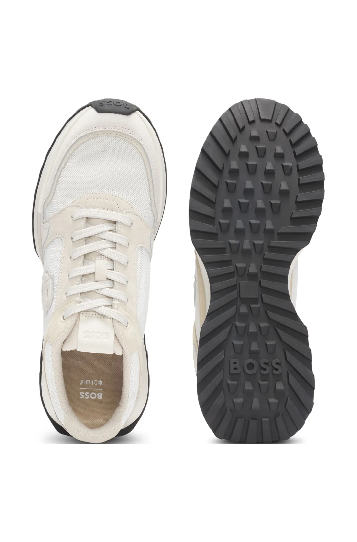 Sneakers mit Veloursleder-Details und Double-B-Monogramm