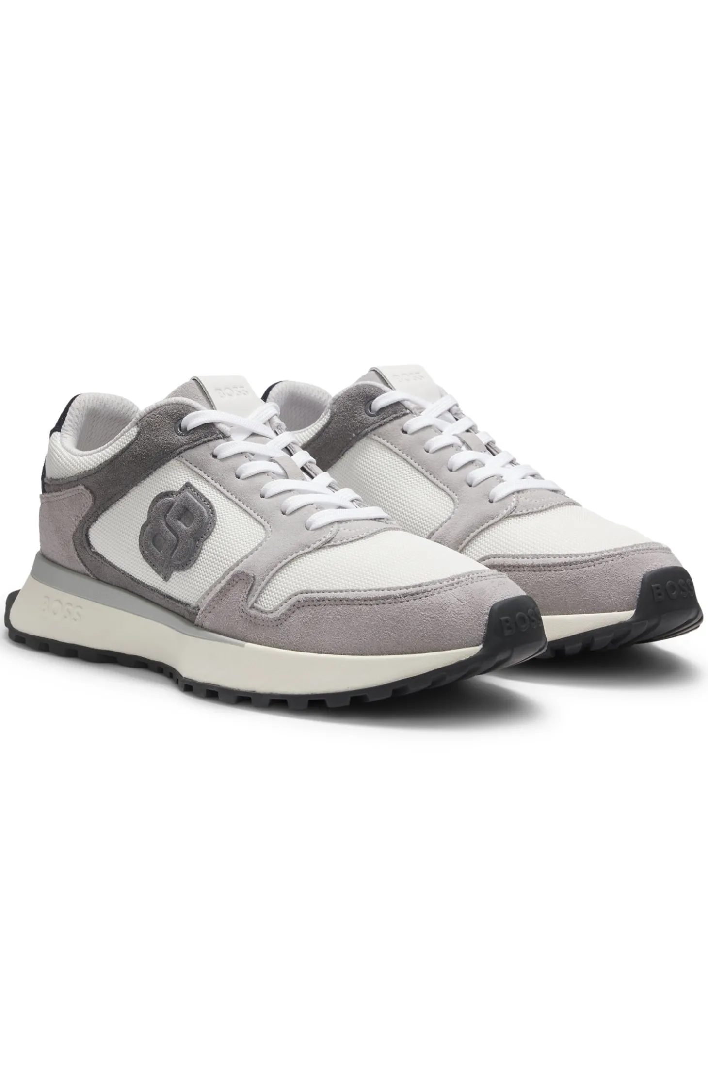 Sneakers mit Veloursleder-Details und Double-B-Monogramm