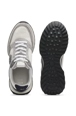 Sneakers mit Veloursleder-Details und Double-B-Monogramm